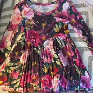 Posh Peanut Pink and Purple Floral Dress